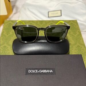 Dolce & Gabbana Black and Neon Green Sunglasses